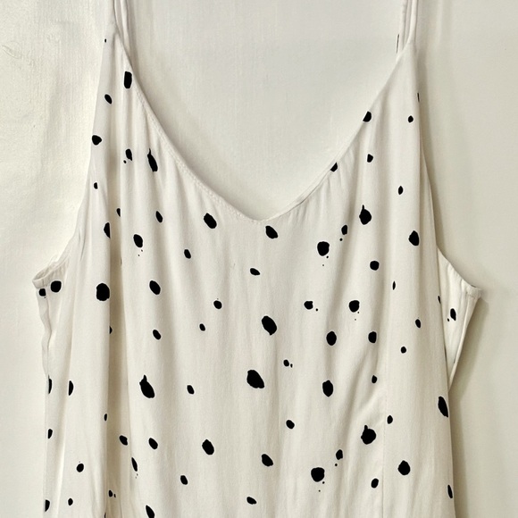 Just Female| White & Black Polka Dot Midi Sleeveless Lined Dress Sz Small - Picture 7 of 9